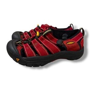 KEEN Kids Newport Red and Black Water Shoes Waterproof